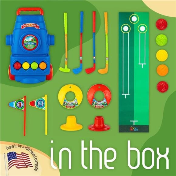 ToyVelt Toddler Golf Set - Kids Golf Clubs with 6 Balls - Picture 1 of 7